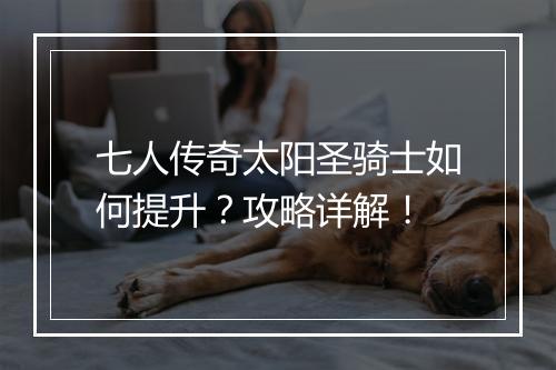 七人传奇太阳圣骑士如何提升？攻略详解！