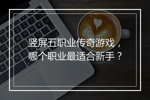 竖屏五职业传奇游戏，哪个职业最适合新手？
