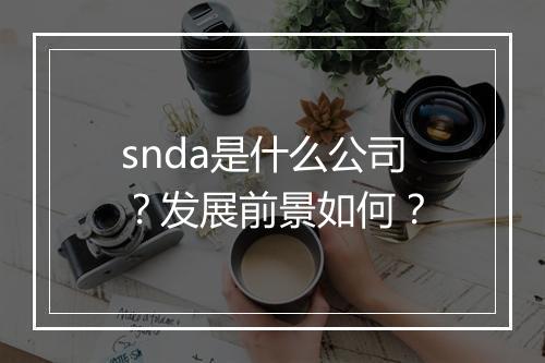 snda是什么公司？发展前景如何？