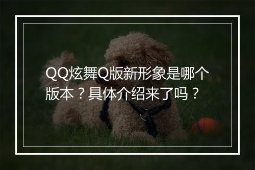 QQ炫舞Q版新形象是哪个版本？具体介绍来了吗？