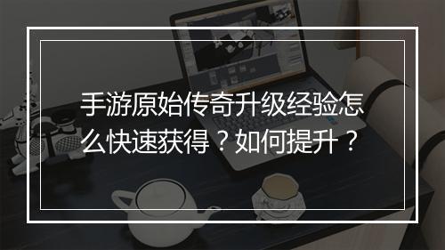 手游原始传奇升级经验怎么快速获得？如何提升？