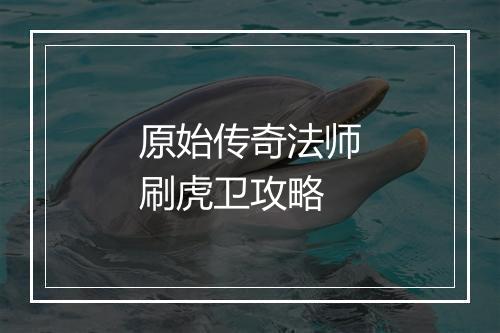 原始传奇法师刷虎卫攻略