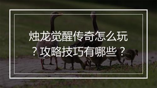 烛龙觉醒传奇怎么玩？攻略技巧有哪些？