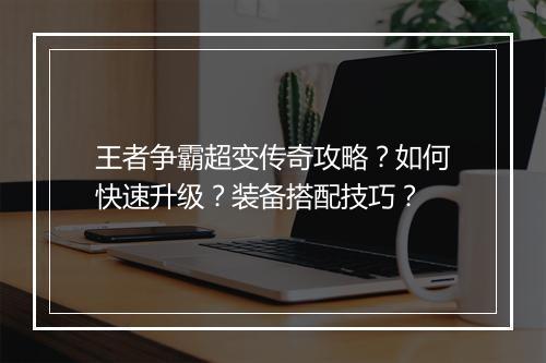王者争霸超变传奇攻略？如何快速升级？装备搭配技巧？