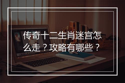 传奇十二生肖迷宫怎么走？攻略有哪些？