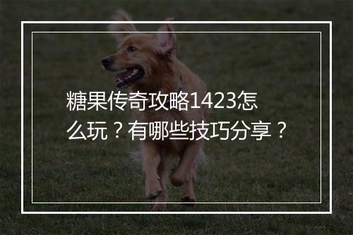 糖果传奇攻略1423怎么玩？有哪些技巧分享？
