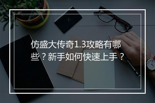 仿盛大传奇1.3攻略有哪些？新手如何快速上手？