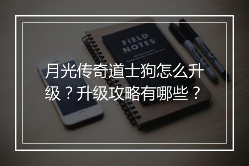 月光传奇道士狗怎么升级？升级攻略有哪些？