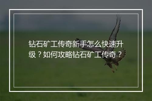 钻石矿工传奇新手怎么快速升级？如何攻略钻石矿工传奇？