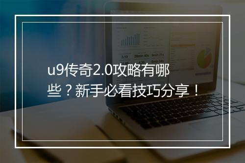 u9传奇2.0攻略有哪些？新手必看技巧分享！