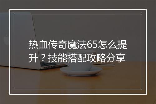 热血传奇魔法65怎么提升？技能搭配攻略分享