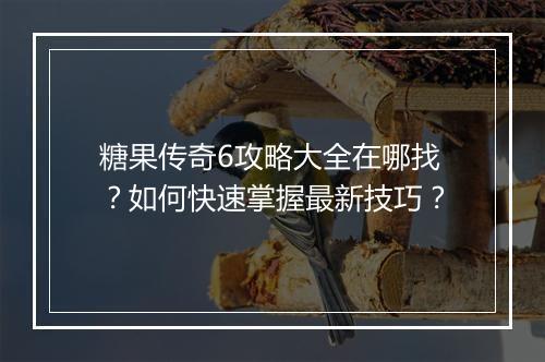 糖果传奇6攻略大全在哪找？如何快速掌握最新技巧？