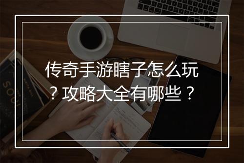传奇手游瞎子怎么玩？攻略大全有哪些？
