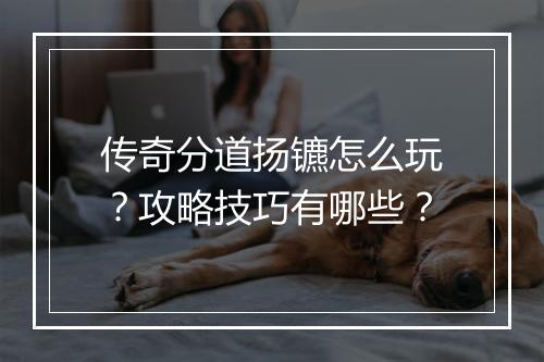 传奇分道扬镳怎么玩？攻略技巧有哪些？