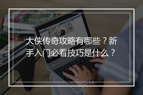 大侠传奇攻略有哪些？新手入门必看技巧是什么？