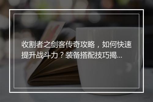 收割者之剑客传奇攻略，如何快速提升战斗力？装备搭配技巧揭秘？