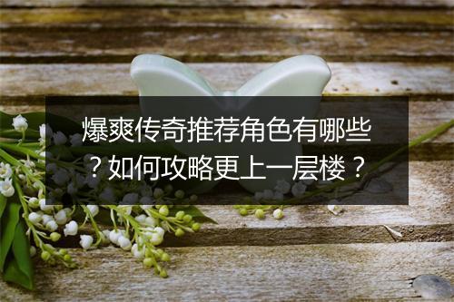 爆爽传奇推荐角色有哪些？如何攻略更上一层楼？
