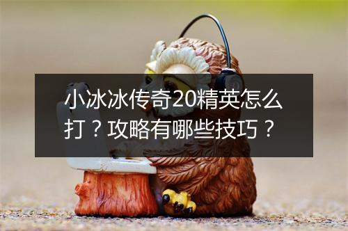 小冰冰传奇20精英怎么打?攻略有哪些技巧?