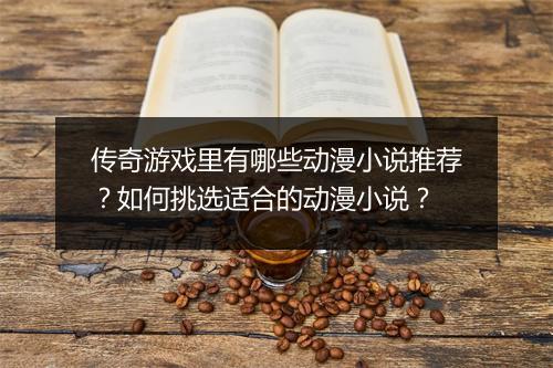 传奇游戏里有哪些动漫小说推荐？如何挑选适合的动漫小说？