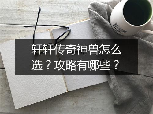 轩轩传奇神兽怎么选？攻略有哪些？