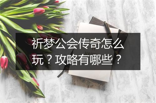 祈梦公会传奇怎么玩？攻略有哪些？