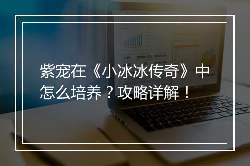 紫宠在《小冰冰传奇》中怎么培养？攻略详解！