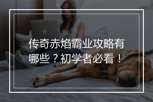传奇赤焰霸业攻略有哪些？初学者必看！