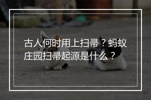 古人何时用上扫帚？蚂蚁庄园扫帚起源是什么？