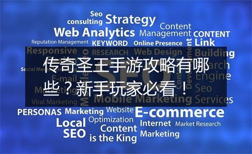 传奇圣王手游攻略有哪些？新手玩家必看！