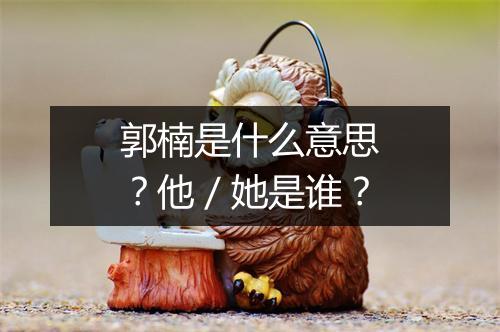 郭楠是什么意思？他／她是谁？