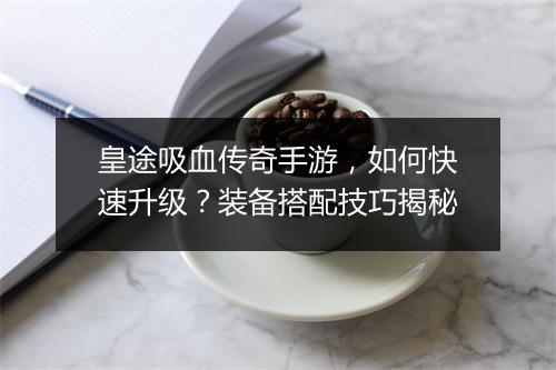 皇途吸血传奇手游，如何快速升级？装备搭配技巧揭秘