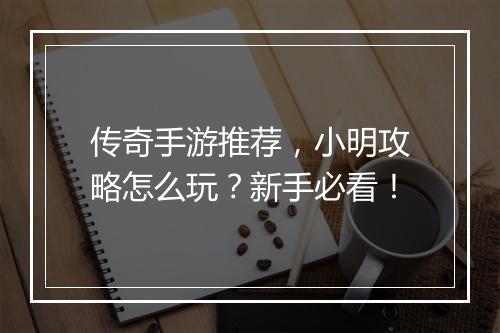 传奇手游推荐，小明攻略怎么玩？新手必看！