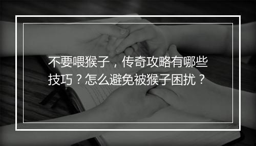 不要喂猴子，传奇攻略有哪些技巧？怎么避免被猴子困扰？