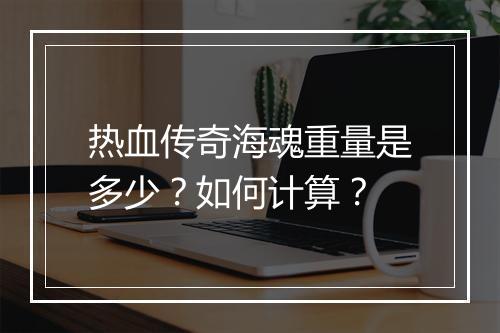 热血传奇海魂重量是多少？如何计算？