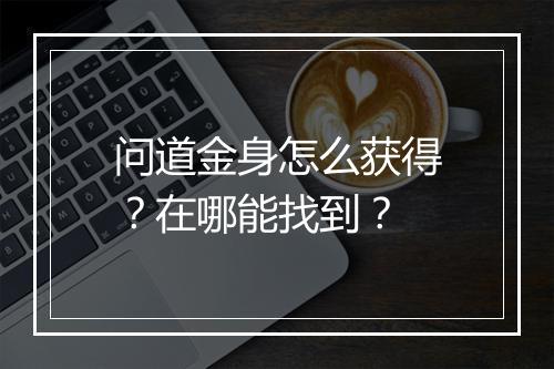 问道金身怎么获得？在哪能找到？