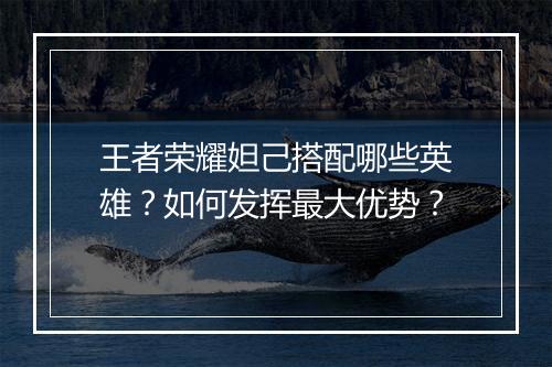 王者荣耀妲己搭配哪些英雄？如何发挥最大优势？