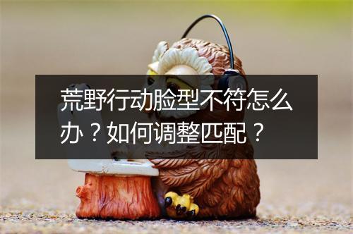 荒野行动脸型不符怎么办？如何调整匹配？