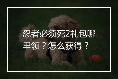 忍者必须死2礼包哪里领？怎么获得？