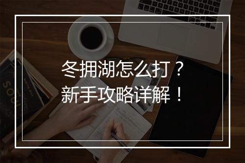 冬拥湖怎么打？新手攻略详解！