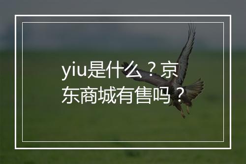 yiu是什么？京东商城有售吗？
