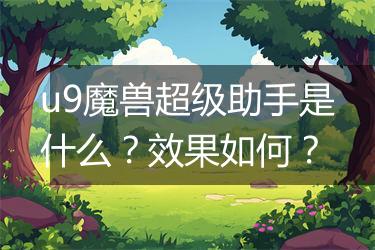 u9魔兽超级助手是什么？效果如何？