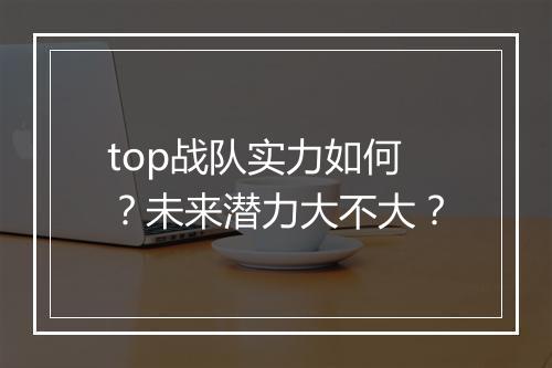 top战队实力如何？未来潜力大不大？