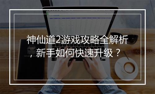 神仙道2游戏攻略全解析，新手如何快速升级？