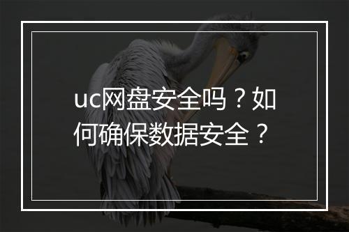 uc网盘安全吗？如何确保数据安全？