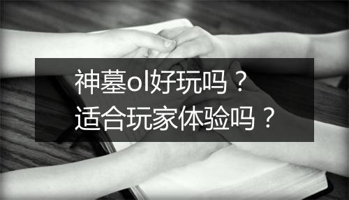 神墓ol好玩吗？适合玩家体验吗？