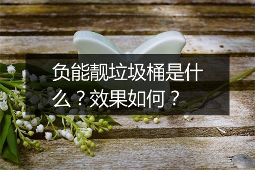 负能靓垃圾桶是什么？效果如何？