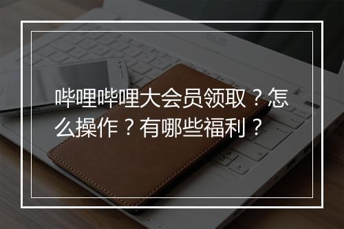 哔哩哔哩大会员领取？怎么操作？有哪些福利？