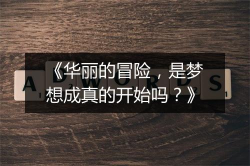 《华丽的冒险，是梦想成真的开始吗？》