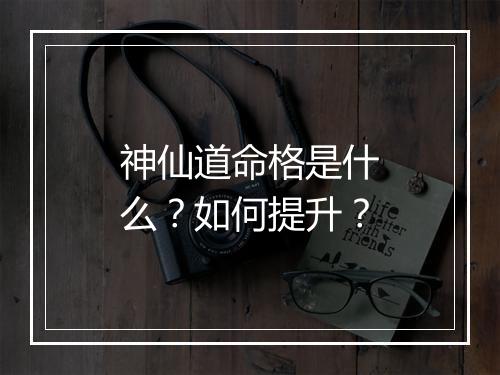 神仙道命格是什么？如何提升？