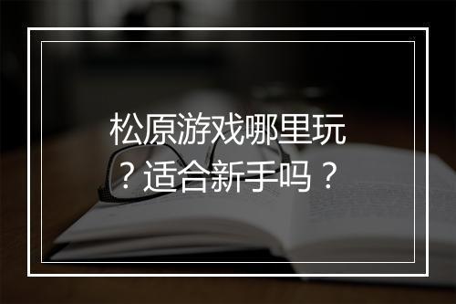 松原游戏哪里玩？适合新手吗？